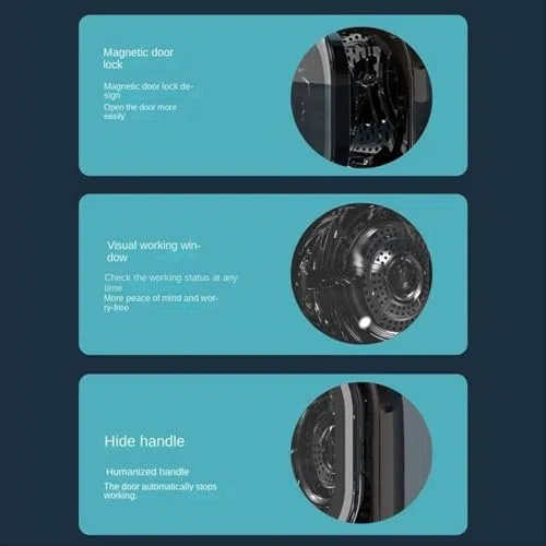 Asciugatrice portatile, capacità 5 kg, asciugatura a centrifuga da 0,8 kg, design ventilato ad alta efficienza energetica per piccoli spazi