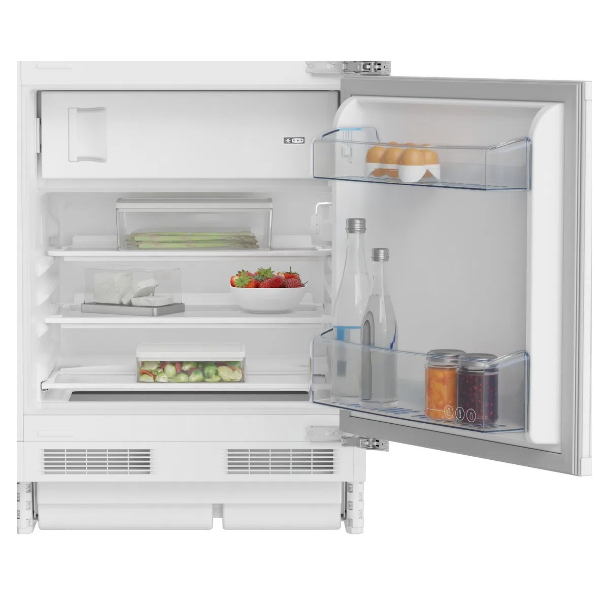BEKO BU1153HCN - Réfrigérateur intégrable Table Top 107L (92+15L) - Froid statique - L59,5x H81,8cm - Blanc