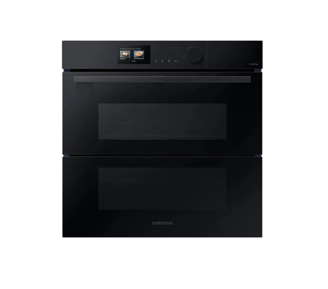 Samsung NV7B6799JBK Forno Combinato A Vapore, Serie 6, Dual Cook, 60 Cm, 76 Litri, Pirolitico, Nero, Wifi, Classe Energetica A+