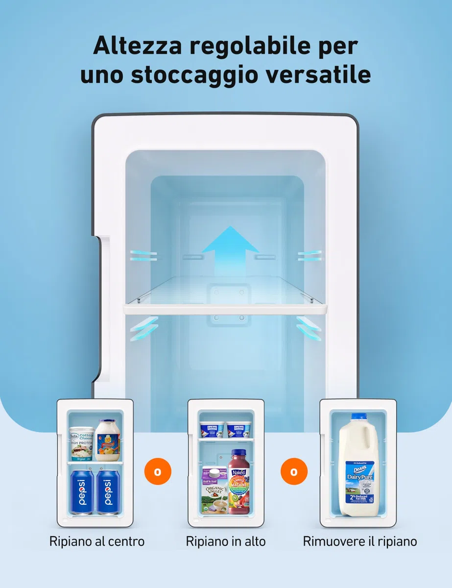 AstroAI Frigorifero Piccolo Portatile, Mini Frigo da Camera con Volume di 6 Litri, Frigo Piccolo, Mini Frigo da Ufficio per Auto, Camera da Letto, Bevande, Cosmetici ecc. (Nero)