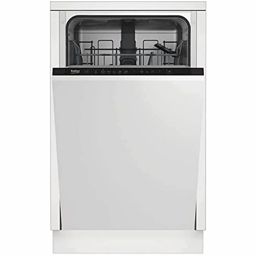 Beko - DIS28023, Lavastoviglie da incasso, 10 coperti, A++, compatta (45 cm), LCD, freddo, caldo, aria calda, 10 coperti