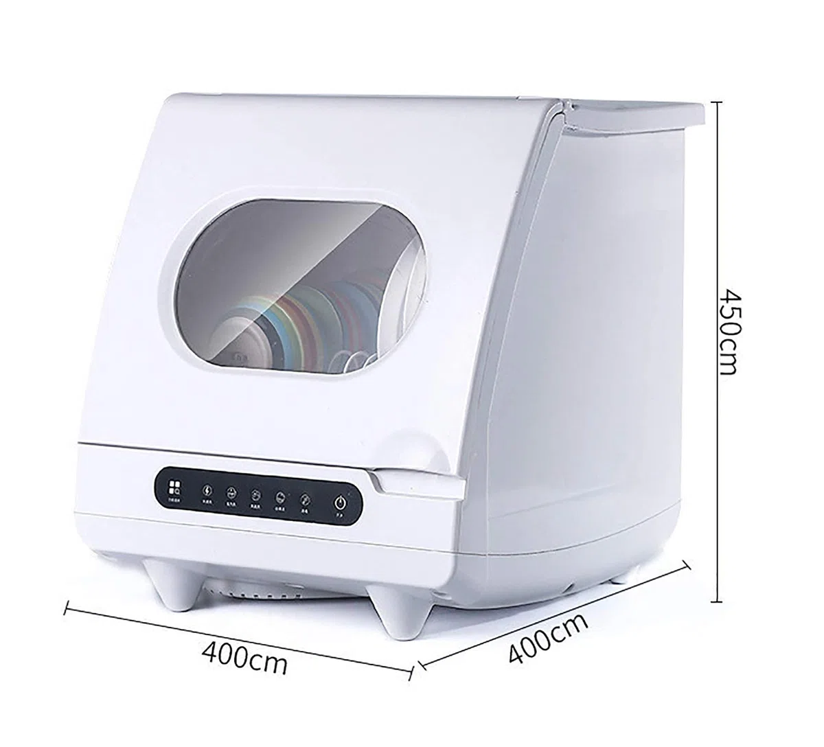 Lavastoviglie da tavolo compatta con pannello touch - 5 programmi, 1 cestello, funzionalità automatica intelligente, consumo 1200w per una pulizia efficiente della casa
