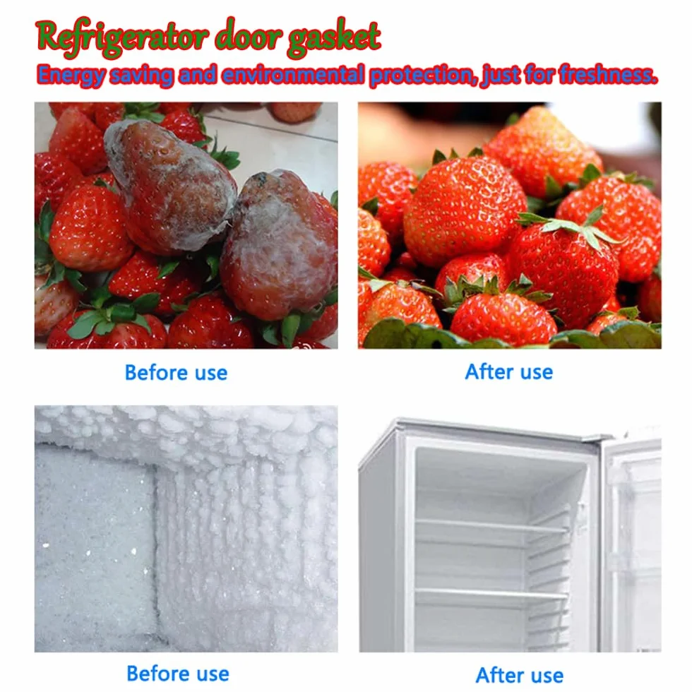 Sostituzione Guarnizioni Magnetiche per Frigorifero Congelatore Adattabile Frigo,Grigio