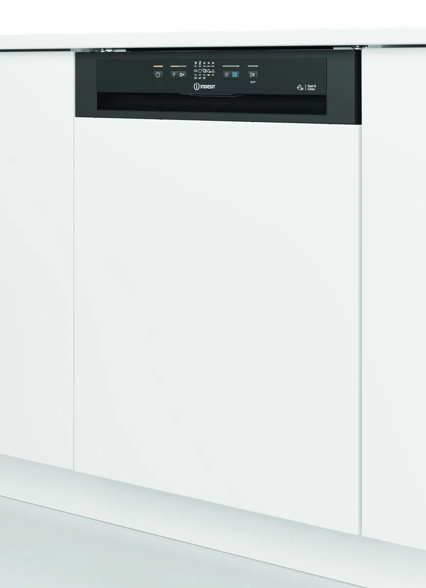 INDESIT I3B L634 B LAVASTOVIGLIE 2024 SEMI INCASSO NO PANNELLO SCOMPARSA PARZIALE 14 COPERTI CLASSE D NERO