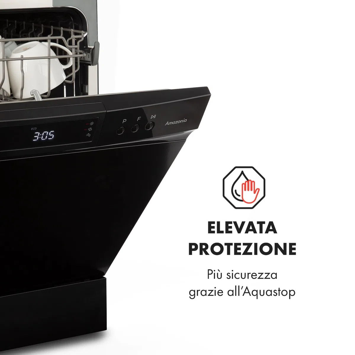 Klarstein Lavastoviglie 8 Coperti, Libera Installazione Silenziosa e Integrata con 8 Programmi di Lavaggio, Mini Piccola e Compatta, Mini per Casa e Ufficio