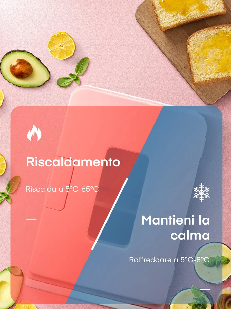 NORTHCLAN Mini Frigo da 15 Litri, Piccolo Frigorifero Portatile con funzione di raffreddamento e riscaldamento, per Casa, Camera da Letto, Ufficio e Viaggio, Modalità Max ed Ec, AC/DC, Rosa