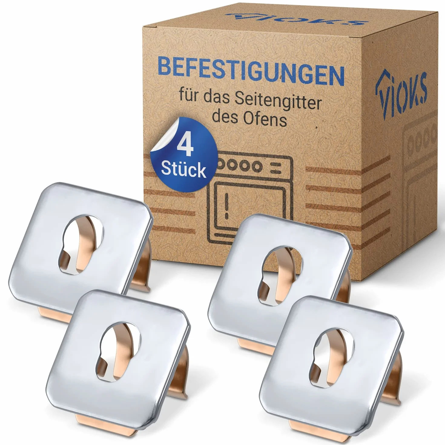 VIOKS Set di 4 prese di ricambio per Bosch 00631174 / fornello Siemens accessori per forno a griglia e forno Bosch, parti di ricambio Siemens, per forno Constructa