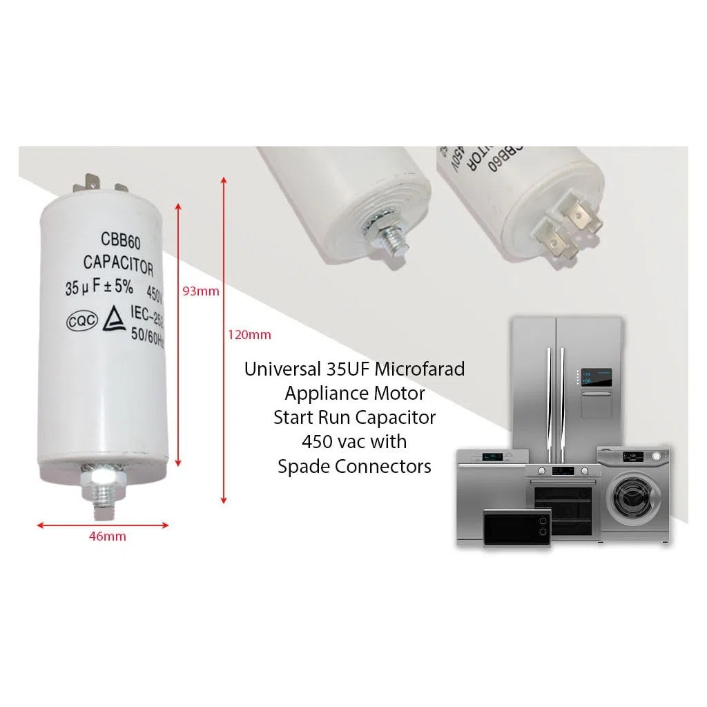 Ufixt® - Condensatore di avviamento motore universale 35UF Microfarad