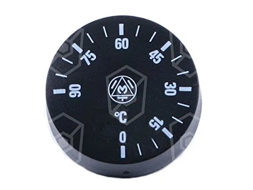 Manopola per termostato Ø 42 mm 0 – 90 °C adatto per Angelo po per lavastoviglie per asse Diametro 6 X 4,6 mm NERO ADATTO ANCHE PER colged