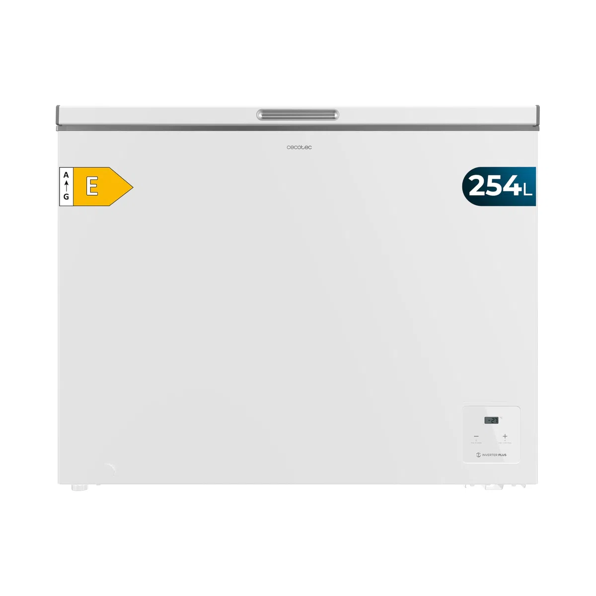 Cecotec Congelatore a Pozzo 254 L Bolero CoolMarket Chest 254 White E. 254L, Orizzontale, Inverter Plus, Dual Function, Fast Freezing, Controllo Elettronico, Blocco Bambini, Cestello Interno