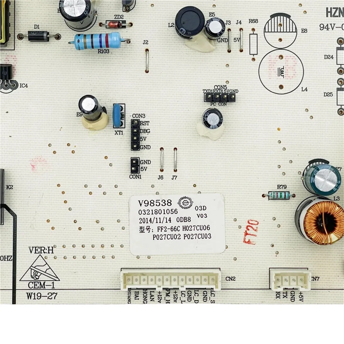Compatibile con Homa Frigorifero Scheda di Controllo W19-27 Circuito PCB 0321801056 Frigorifero Motehrboard Freezer Parte