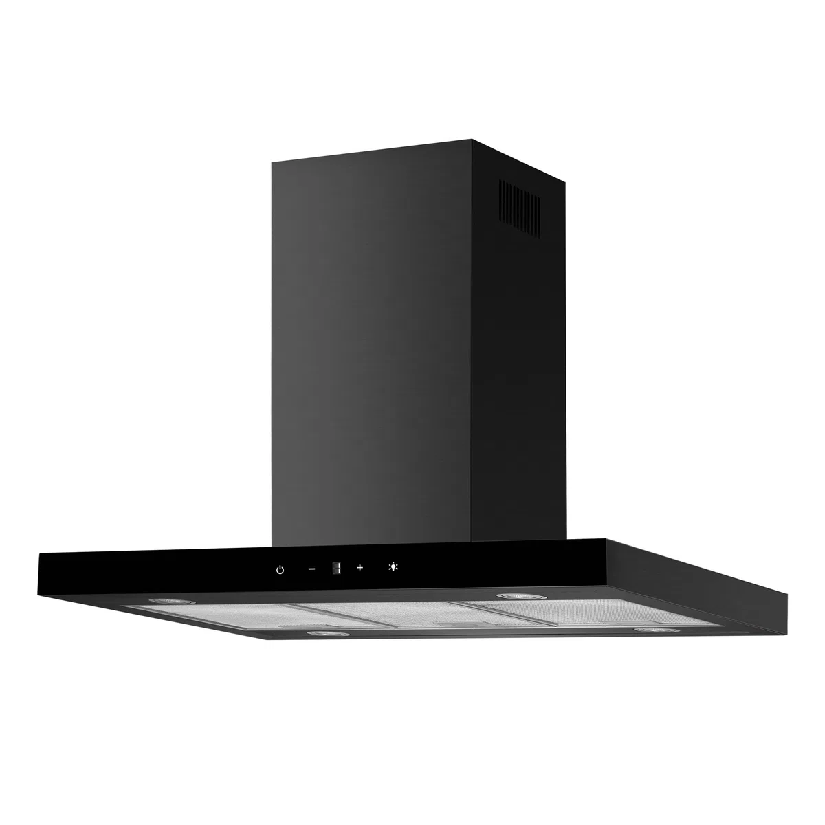 Cappa aspirante a isola, 90 cm, nero opaco, Touch Control Respekta