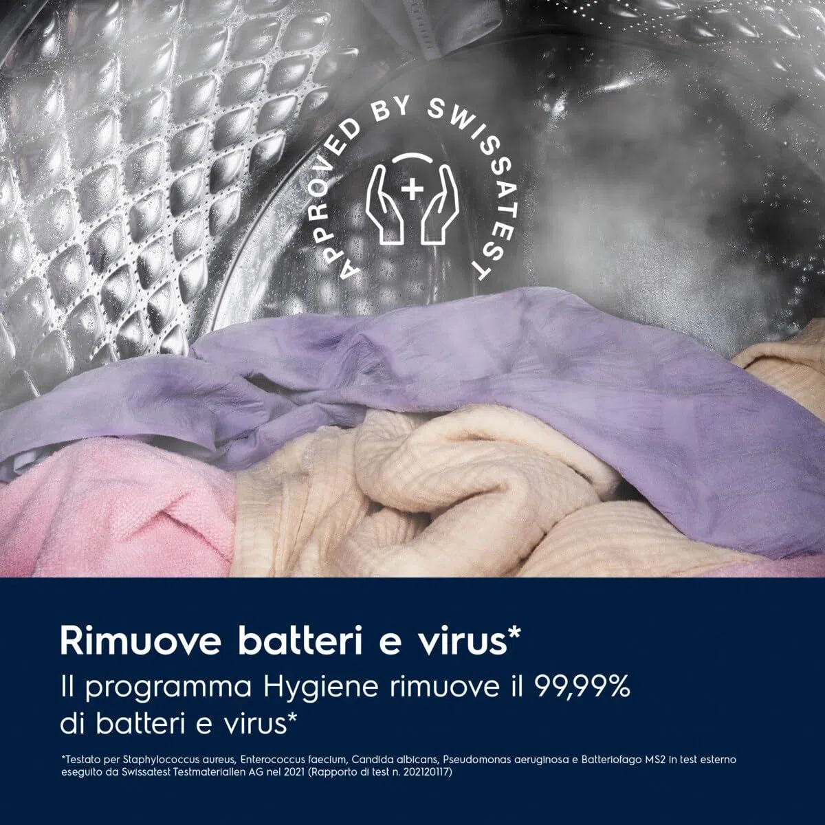 Electrolux EW6FZAM29 Lavatrice PerfectCare 600, 9 kg, Classe A, Tecnologia SensiCare, Programma Vapore, Opzione TimeSave, Motore Inverter, Display LED, Bianco