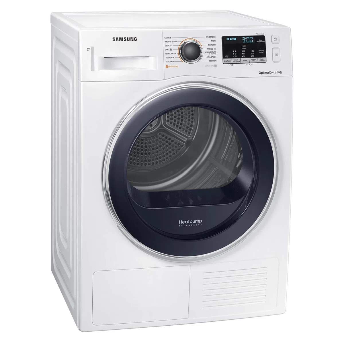 Samsung DV90M5000QW Asciugatrice 9 kg, Bianco con Oblò Blu (Ricondizionato)