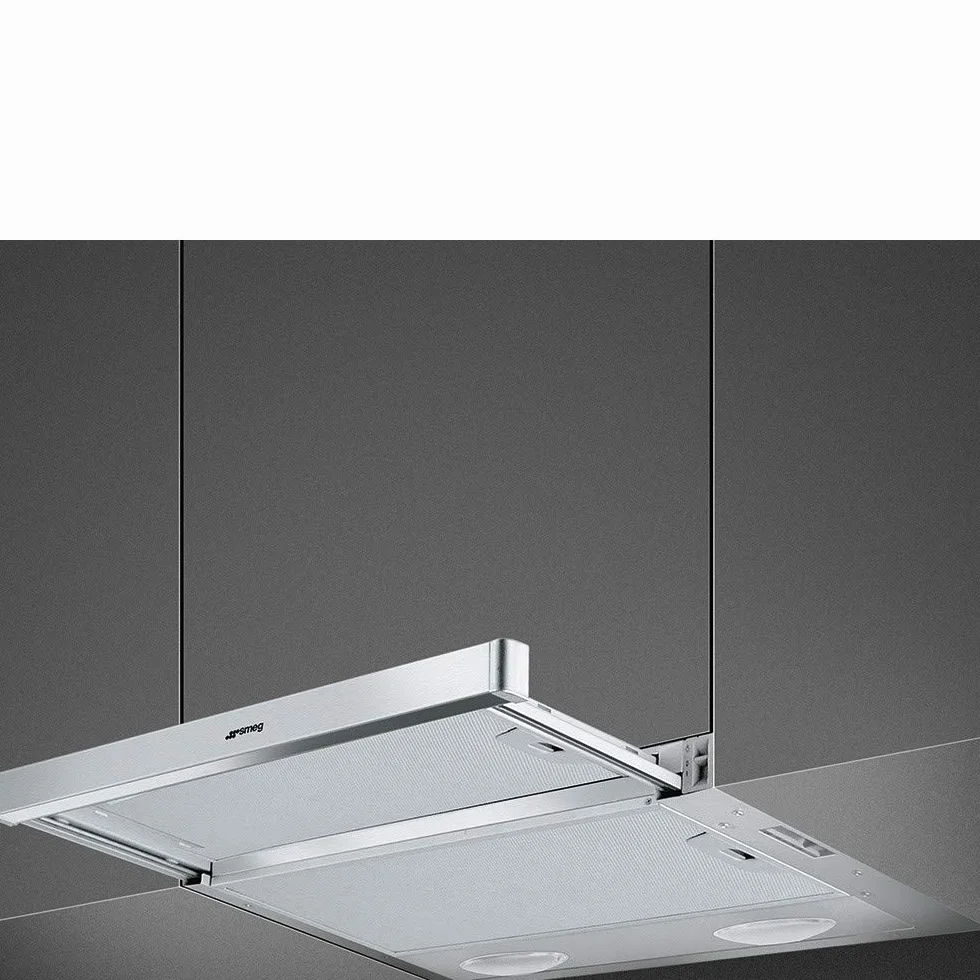Smeg KSET61E2 cappa aspirante 315 m³/h Semintegrato (semincassato) Argento D