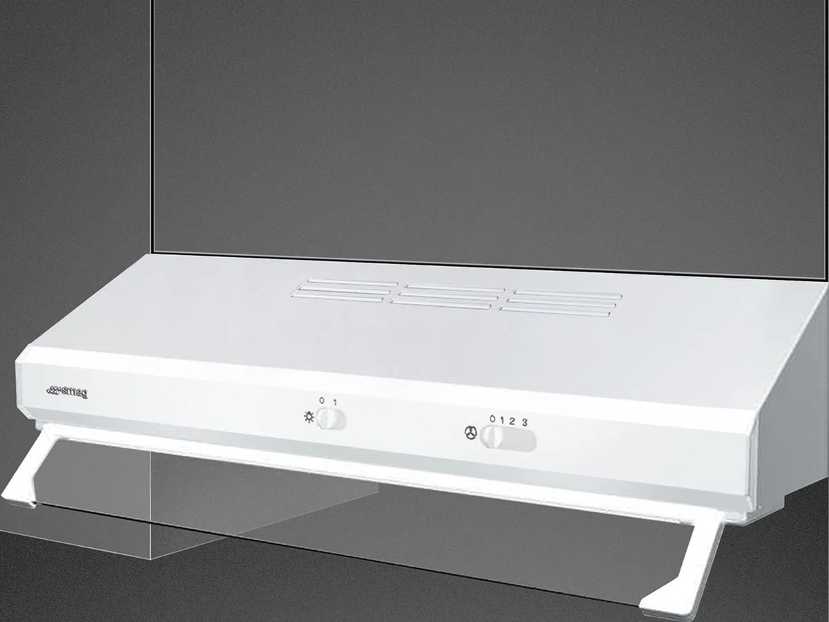 Smeg KSEC61BE3 - Cappa da cucina, aspirante, sottopensile, 49x60 cm, colore Bianco
