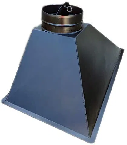 CAPPA PER CAMINO FOCOLARE A LEGNA TRADIZIONALE L 80 x P 45 x H 35 cm (USCITA FUMI DIAM. 25 cm)