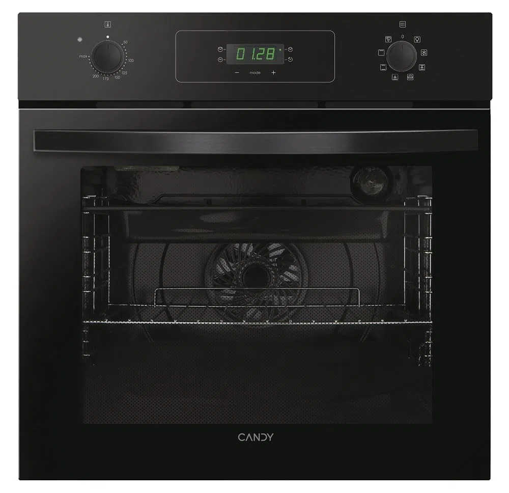 Candy Idea FIDCP N615 L, forno multifunzione, 65 l, 1 vassoio e 1 griglia, ventilatore radiale, pulizia acquattiva, convezione + ventilatore, 8 funzioni, comandi push&pull, porta doppia vetro, nero
