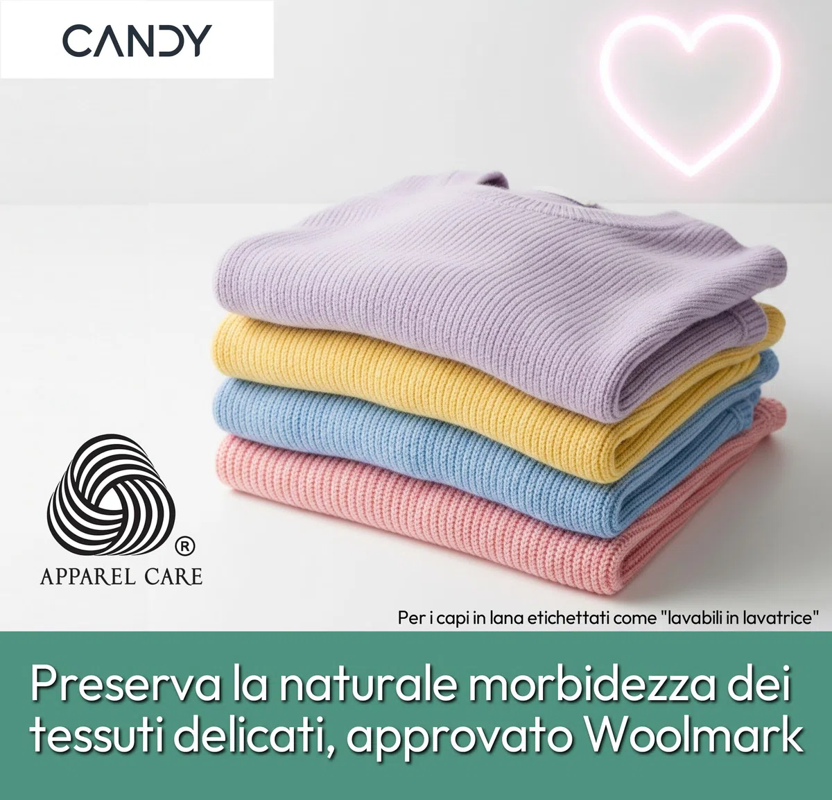 Candy Smart Pro Asciugatrice 8 Kg a Pompa di Calore, Libera Installazione, Classe A+++, Wi-Fi + BLE, Controllo da App, Programma Ciclo Lana, 58,5 x 59,6 x 85 cm, Bianca - CSOE H8A3TE-S