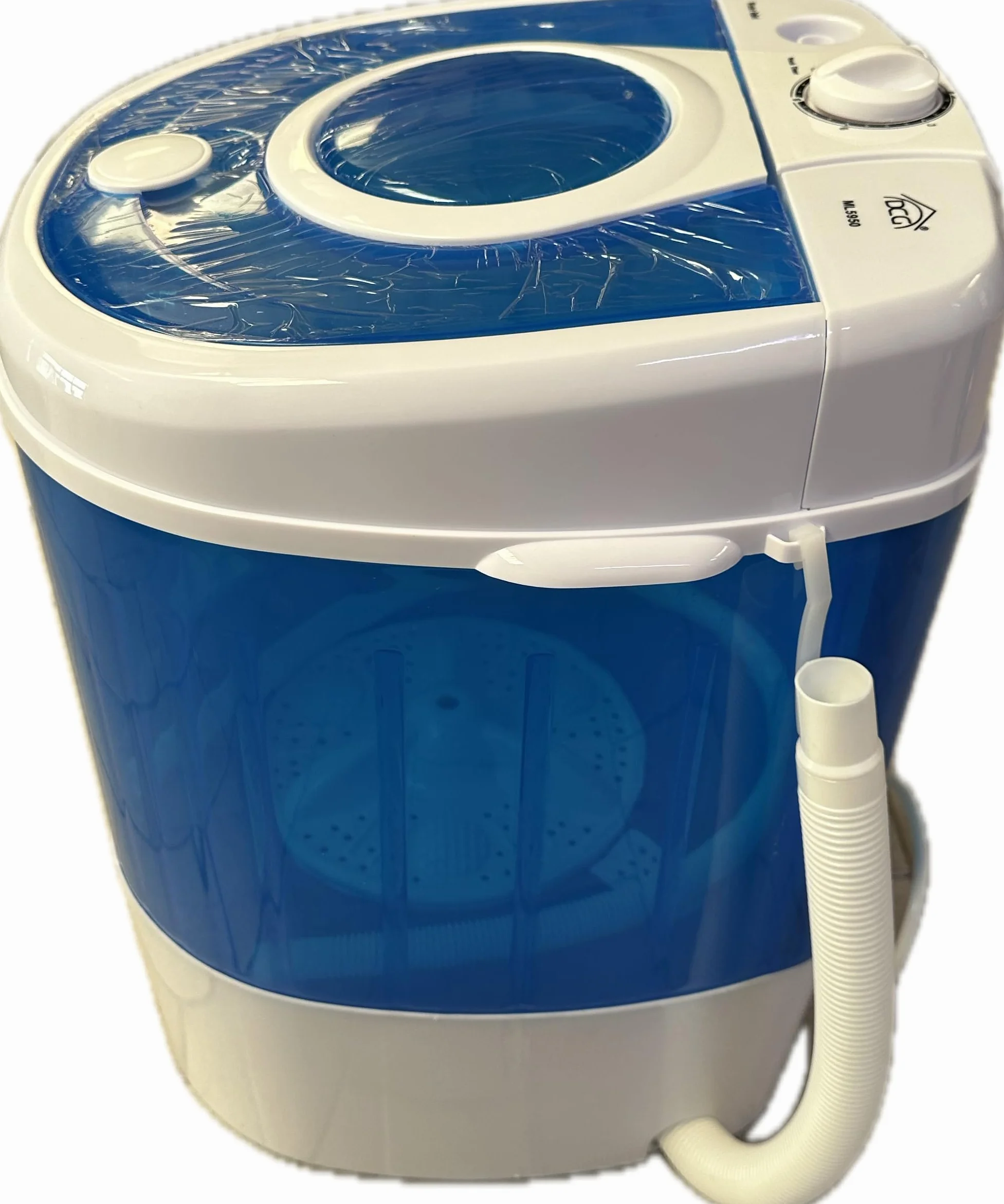 DCG Eltronic ML5950 Portatile Caricamento dall'alto 2kg Blu, Bianco lavatrice