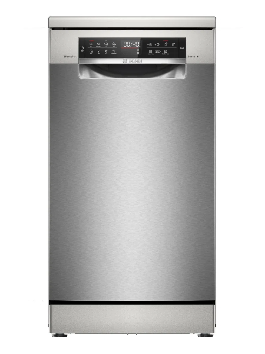Bosch Serie 6 SPS6EMI21E Lavastoviglie Smart 45 cm 10 coperti EcoSilence Drive Acciaio spazzolato anti-impronta