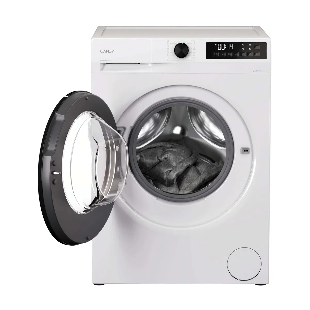 Candy ProWash 300 Lavatrice Slim a Carica Frontale, 7 kg, 1200 Giri, Motore Inverter, Classe A -15%, Smart LED Touch, Cicli Rapidi, 60 x 42,4 x 85 cm (LxPxA), Bianca - GD 27SB7-S