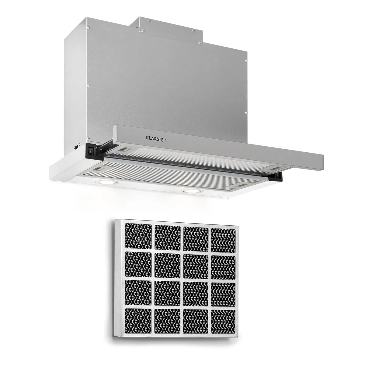 KLARSTEIN Mariana - Filtro ai Carboni Attivi, Filtro per Cappa aspirante, Accessorio, Pezzo di Ricambio, 20 x 2 x 17 cm (LxAxP), Cappa da Cucina, Filtro a Carbone