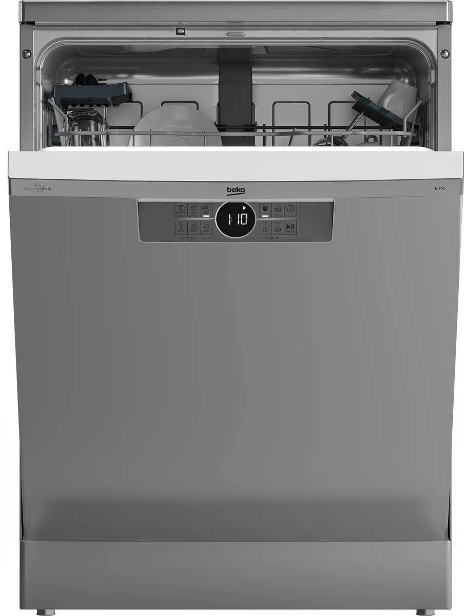 Beko BDFN15440S Lavastoviglie 60 cm Libera Installazione, 14 Coperti, Acciaio Inox, Motore Inverter ProSmart™, Classe C, 44 dBA, SelfDry, GlassShield