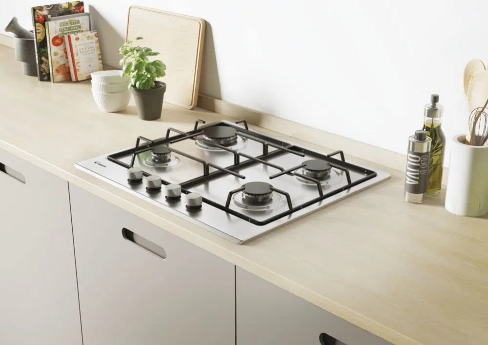 Candy CHW6BRX Acciaio inossidabile Da incasso Gas 4 Fornello(i)