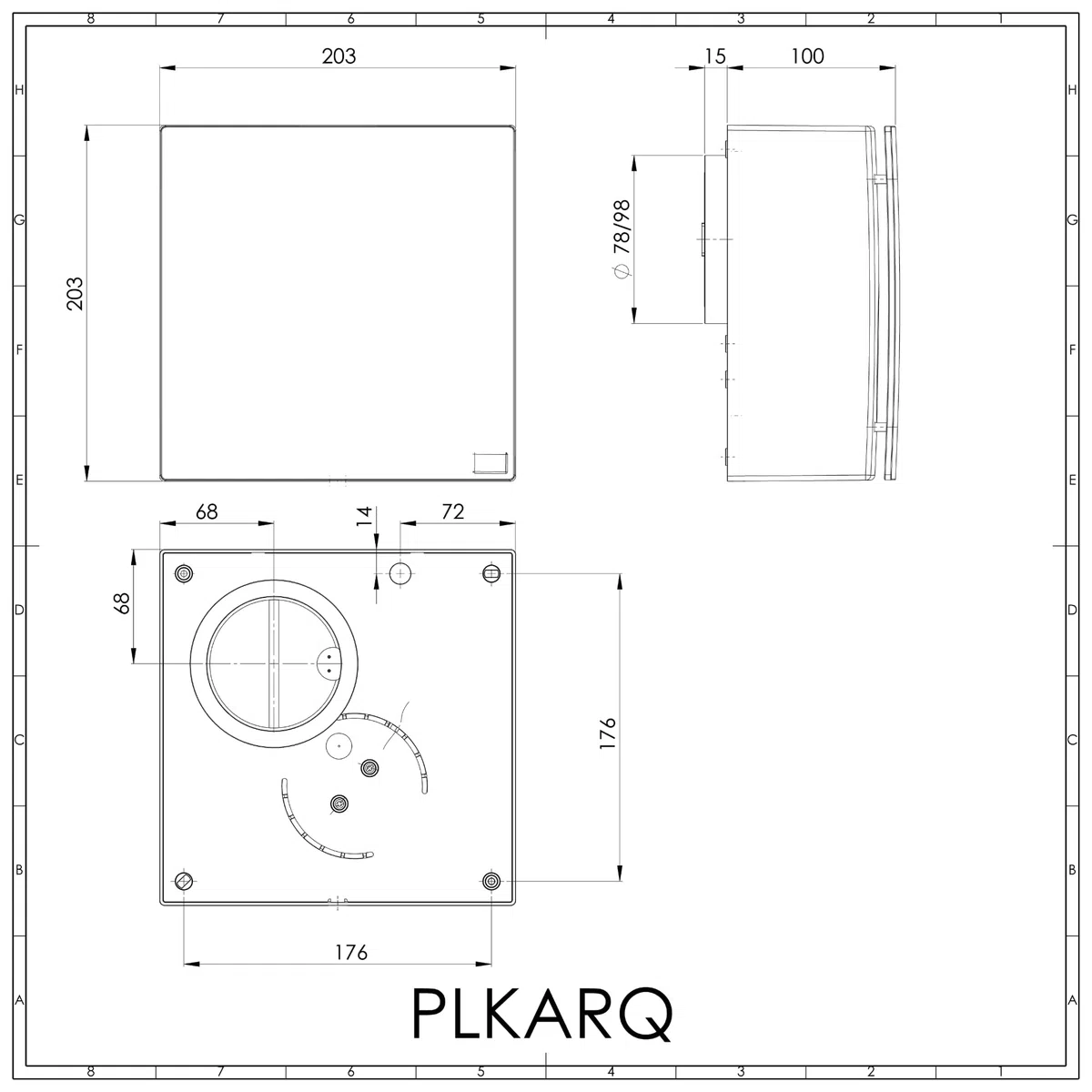 Plikc - Aspiratore centrifugo Ario Q Membrana Mylar anti ritorno Foro Ø100 adattabile Ø80-90