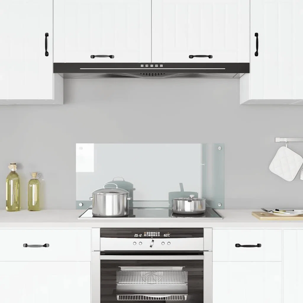 Solivagant Paraschizzi per Cucina Trasparente 90x40 cm in Vetro Temperato,Trasparente,6.13kg