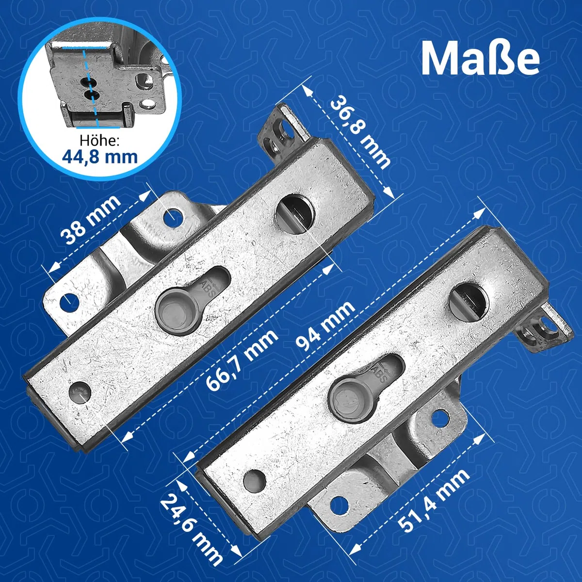 VIOKS Set di cerniere per porta superiore + inferiore di ricambio per Whirlpоol Bauknеcht Ignis 481231018626 488000636779 Indesit Hotpoint C00312450 Cerniera per porta del frigorifero con kit di