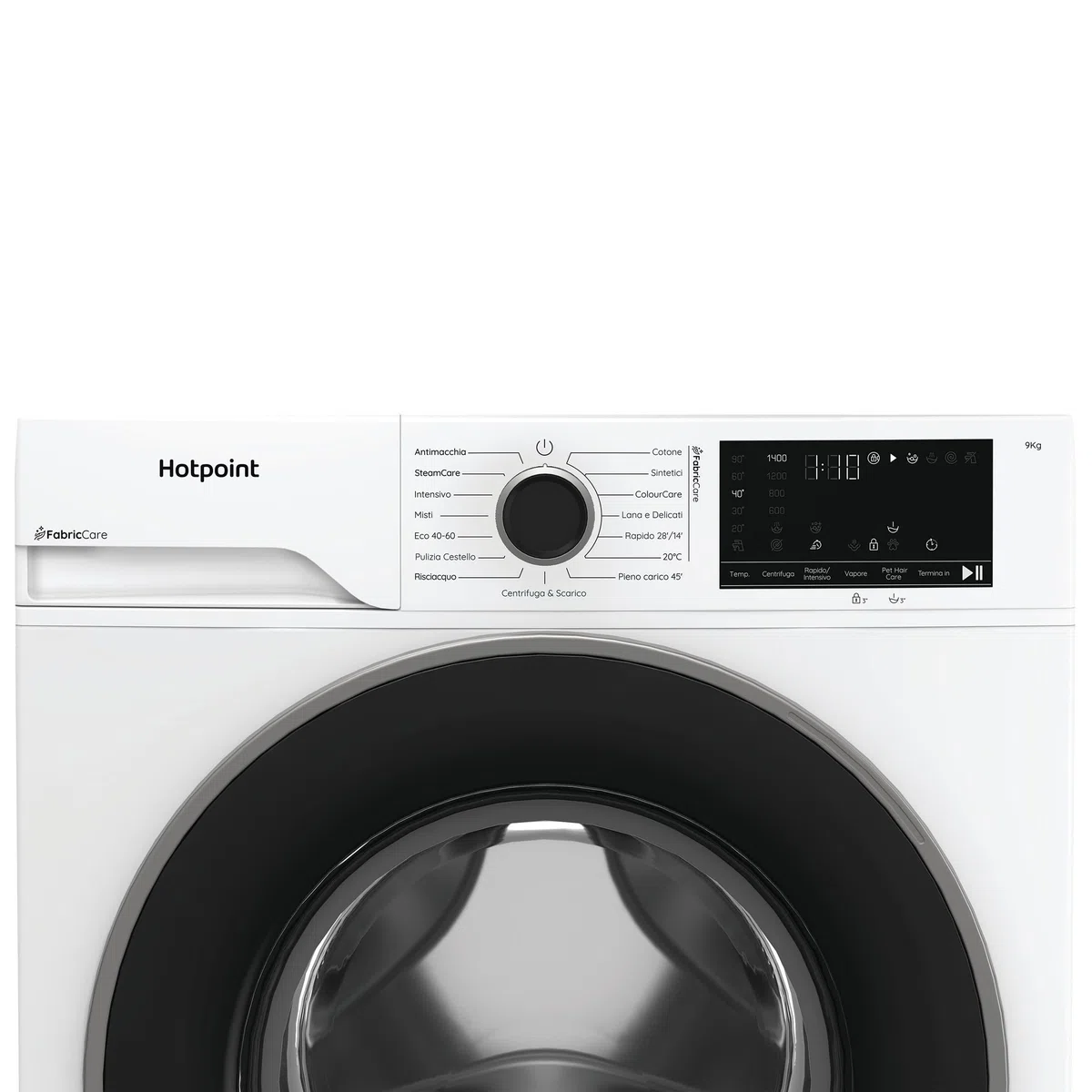 Hotpoint Ariston HB 123 CARE IT – Lavatrice 12 Kg Libera Installazione, Carica Frontale, 1400 giri/min, Classe A-30%, PetHair Care, FabricCare, ColorCare, SteamCare, Anti Macchia – Bianca 84,6 x 59,8