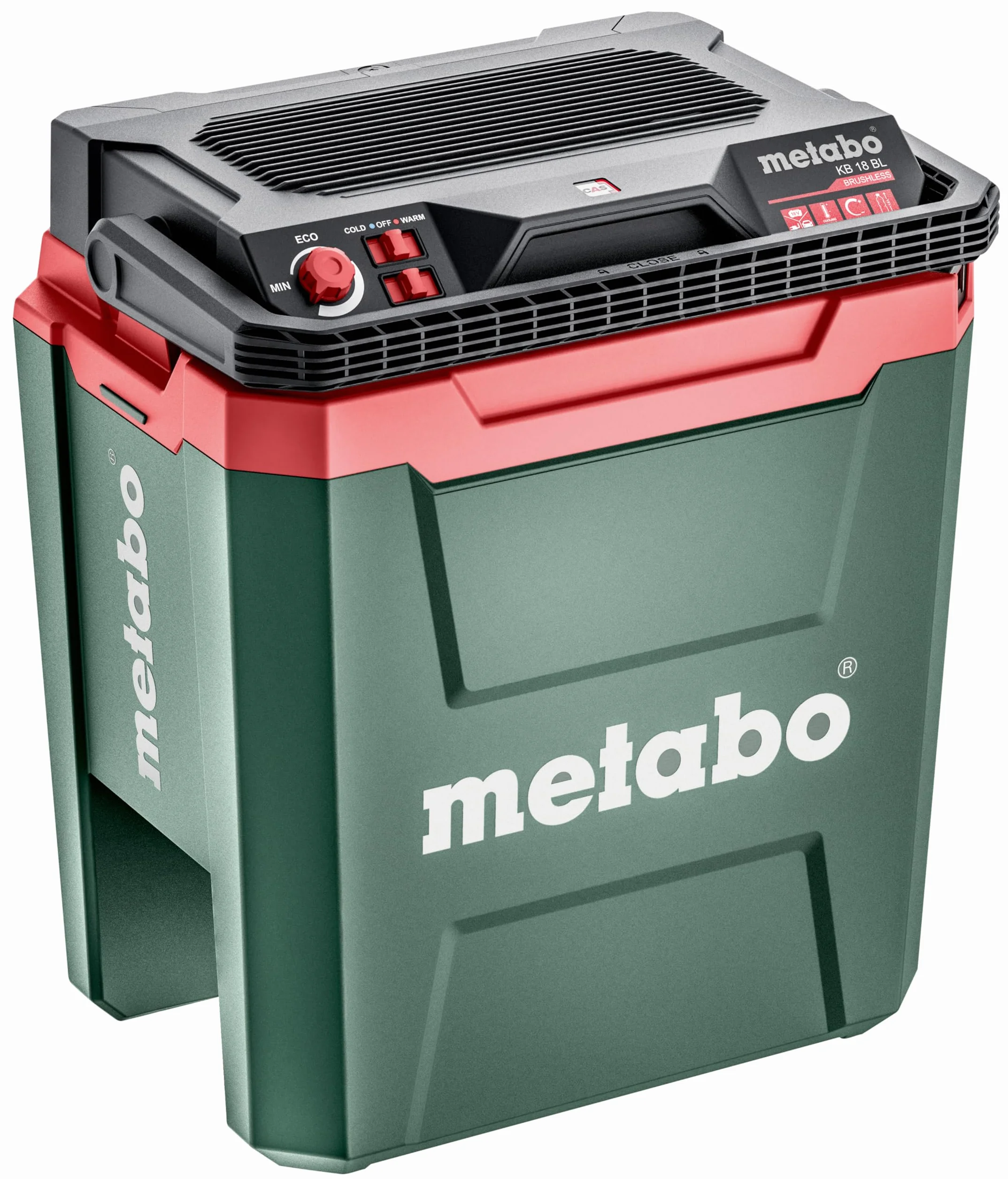 Metabo frigorifero portatile a batteria KB 18 BL – 600791850 – 18 V – Frigo termico con funzione di mantenimento in caldo e chiusura di sicurezza – Senza batteria né caricatore [Classe energetica A]