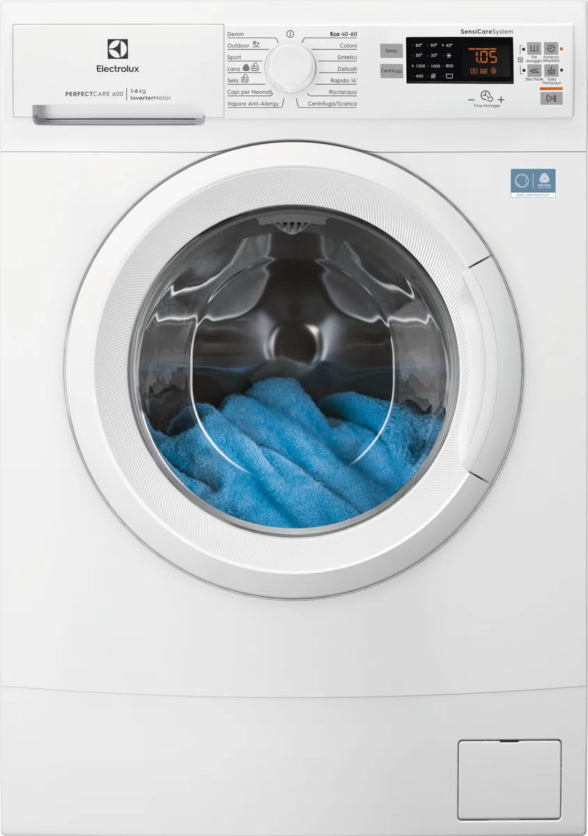 Electrolux EW6S526A Lavatrice Frontale Slim 6 kg Classe A Steam Anti-Allergy 843x595x378 mm