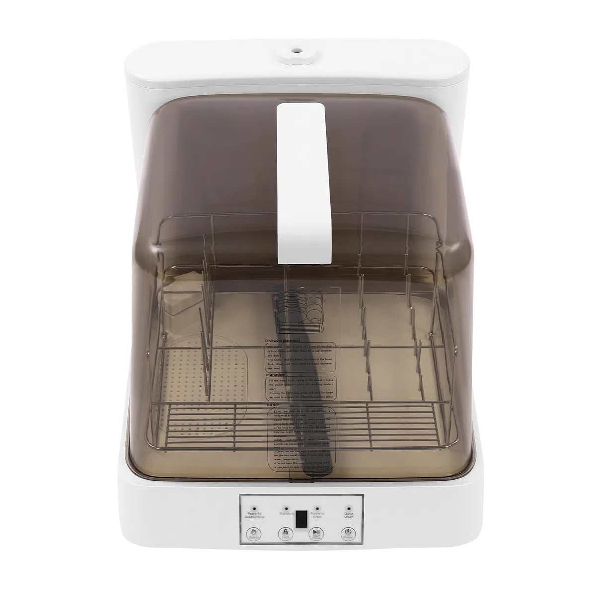 Mini lavastoviglie autoportante, piccola lavastoviglie da tavolo con /senza collegamento dell'acqua, serbatoio dell'acqua da 6 l, lavabile per campeggio, camper, barche, dormitori