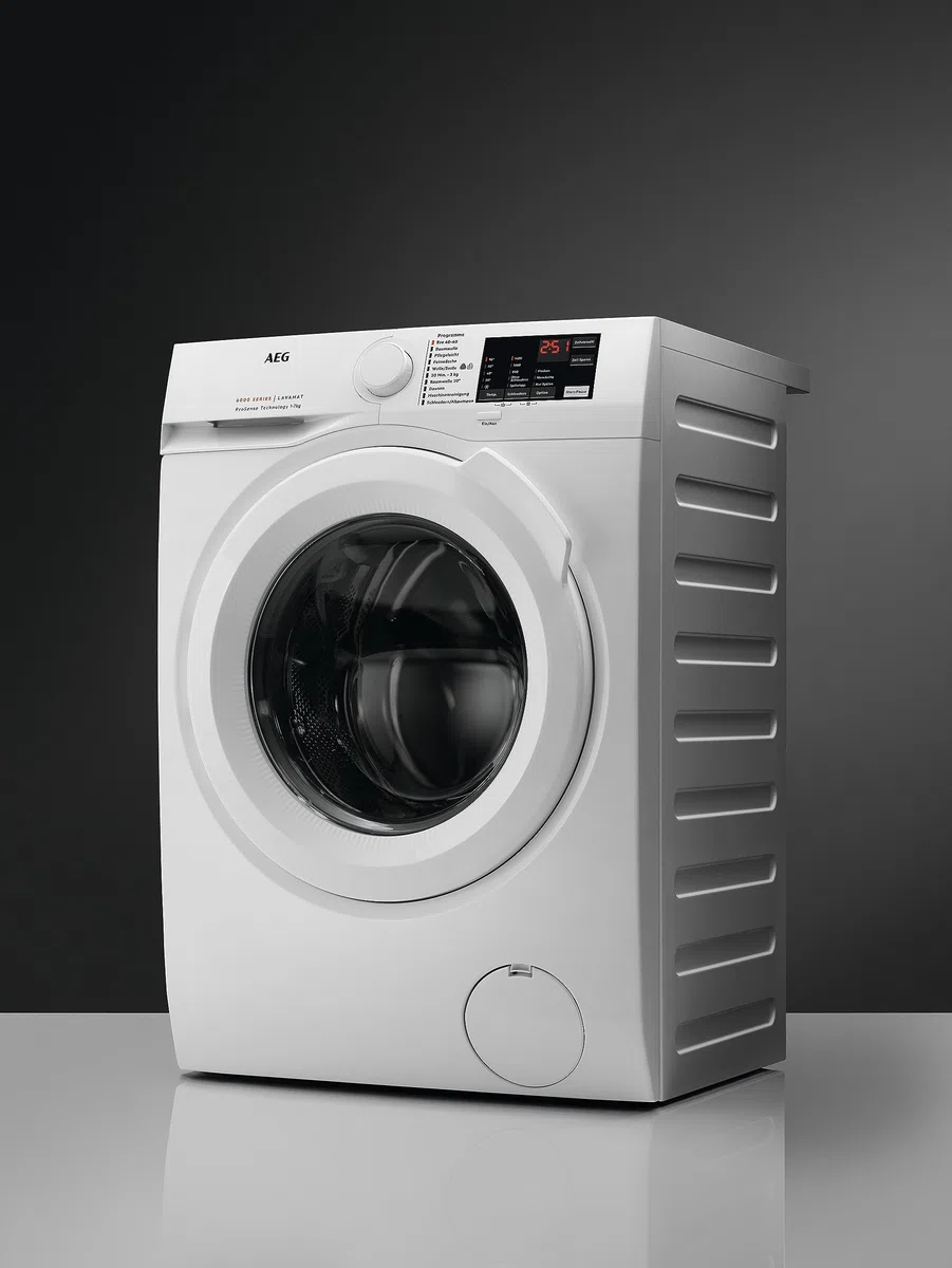 AEG Lavatrice Serie 6000 L6FBI145, Carica Frontale, 10 kg, Classe A, 1400 giri, Tecnologia ProSense, Programmi Rapidi, Display LCD, Motore OKOInverter, Bianco
