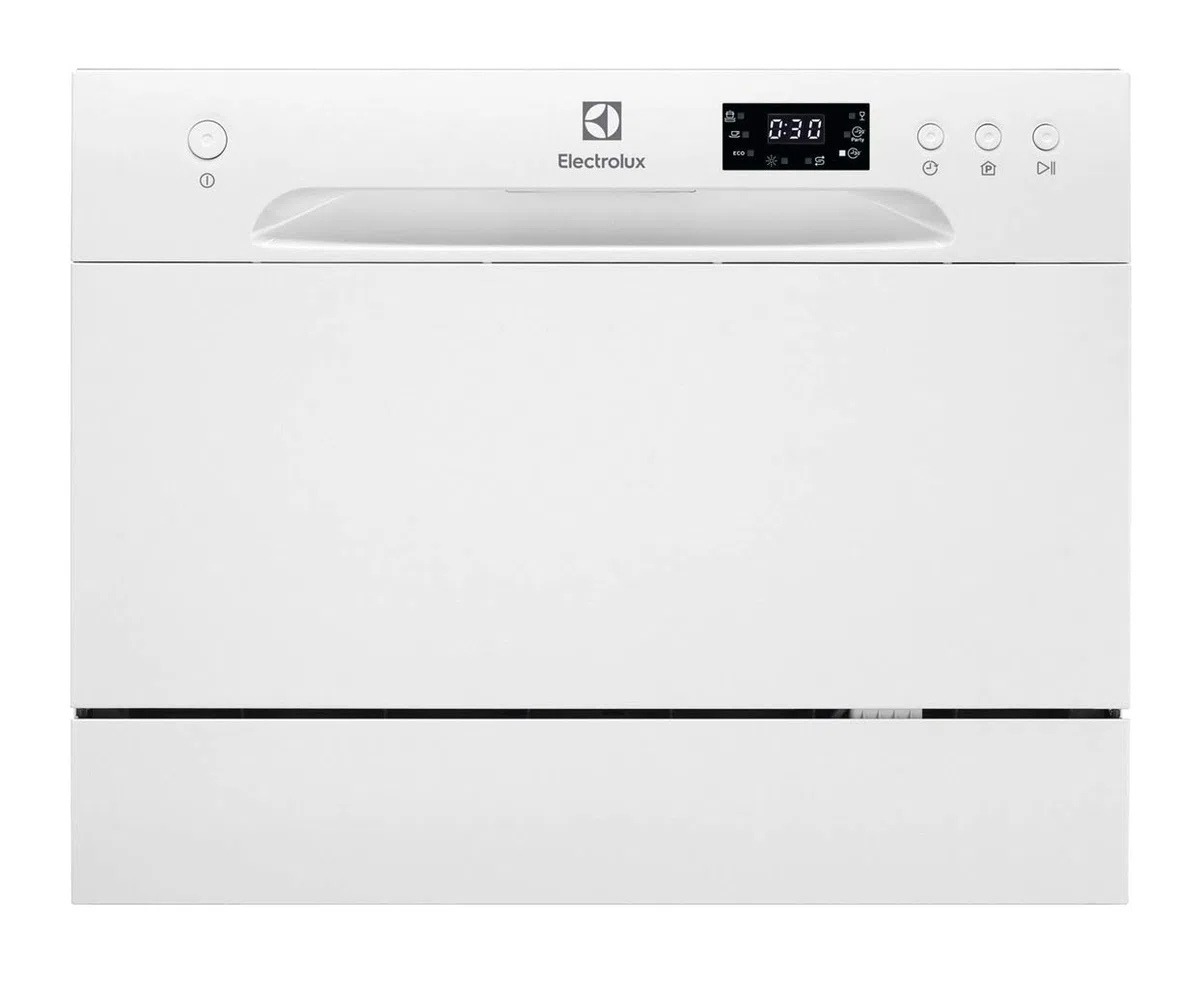 Electrolux Serie 600 Mini Lavastoviglie da Tavolo, 55 cm, ESF2400OW, Libera Installazione, Capacità 6 Coperti, 6 Programmi di Lavaggio, 438x550x500 mm, Bianco