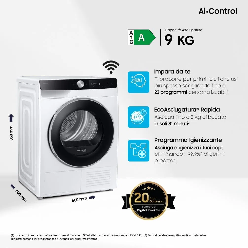 DRYER AI CONTROL 9KG A (A+++)