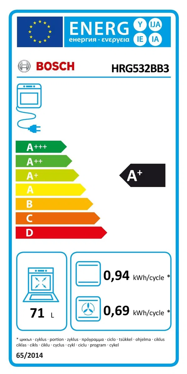 Bosch HRG532BB3 Serie 4, Forno con vapore da incasso, Display LED Touch, Funzione Air Fry, EcoClean, 15 programmi automatici, Nero, 60 x 60 cm