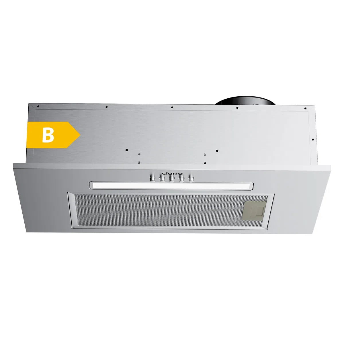 CIARRA Cappa aspirante da incasso Modulo ventilatore 52 cm Scarico aria Cappa da incasso Cappa aspirante 300 m³/h Aspiratore efficiente Cappa di scarico Filtro ai carboni attivi compatibile CBCF005