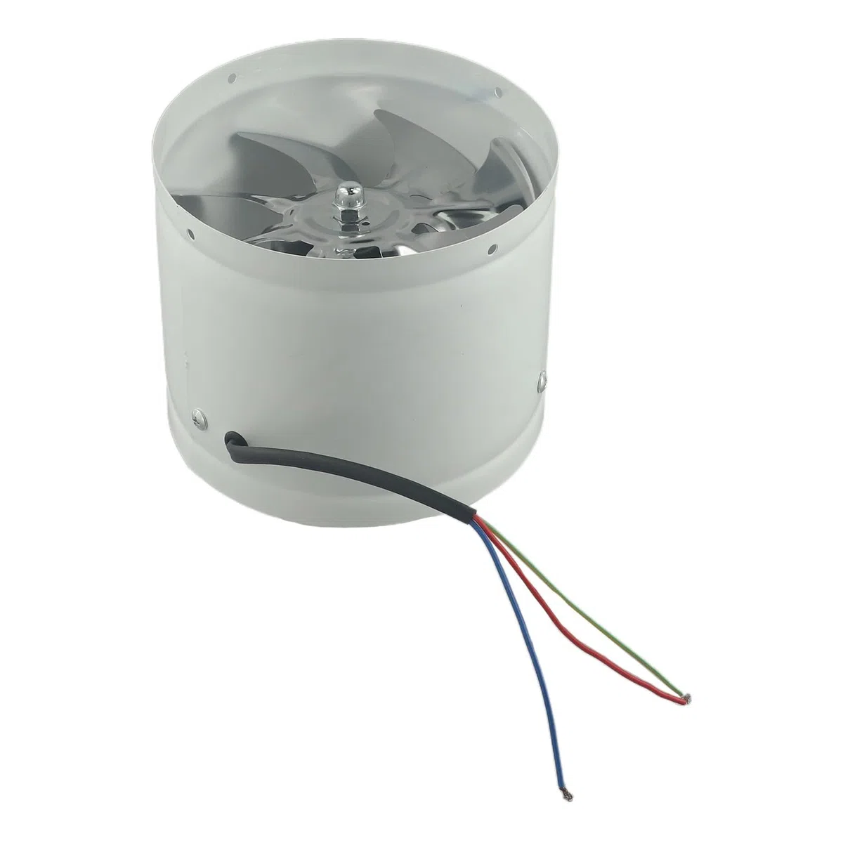 Ventilatore di scarico da 180 mm, 4,0 m³/min, silenzioso, per cucina, bagno, ufficio, adatto per tubi da 180 – 190 mm, 50 W, 220 V, alloggiamento in metallo (colore nero