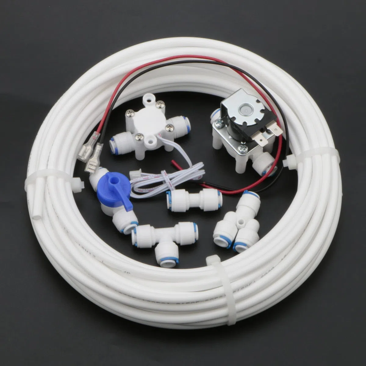 Kit di connettori per frigorifero, 25 pezzi, 10 m, tubo di approvvigionamento idrico, kit di collegamento per il tubo dell'acqua del frigorifero