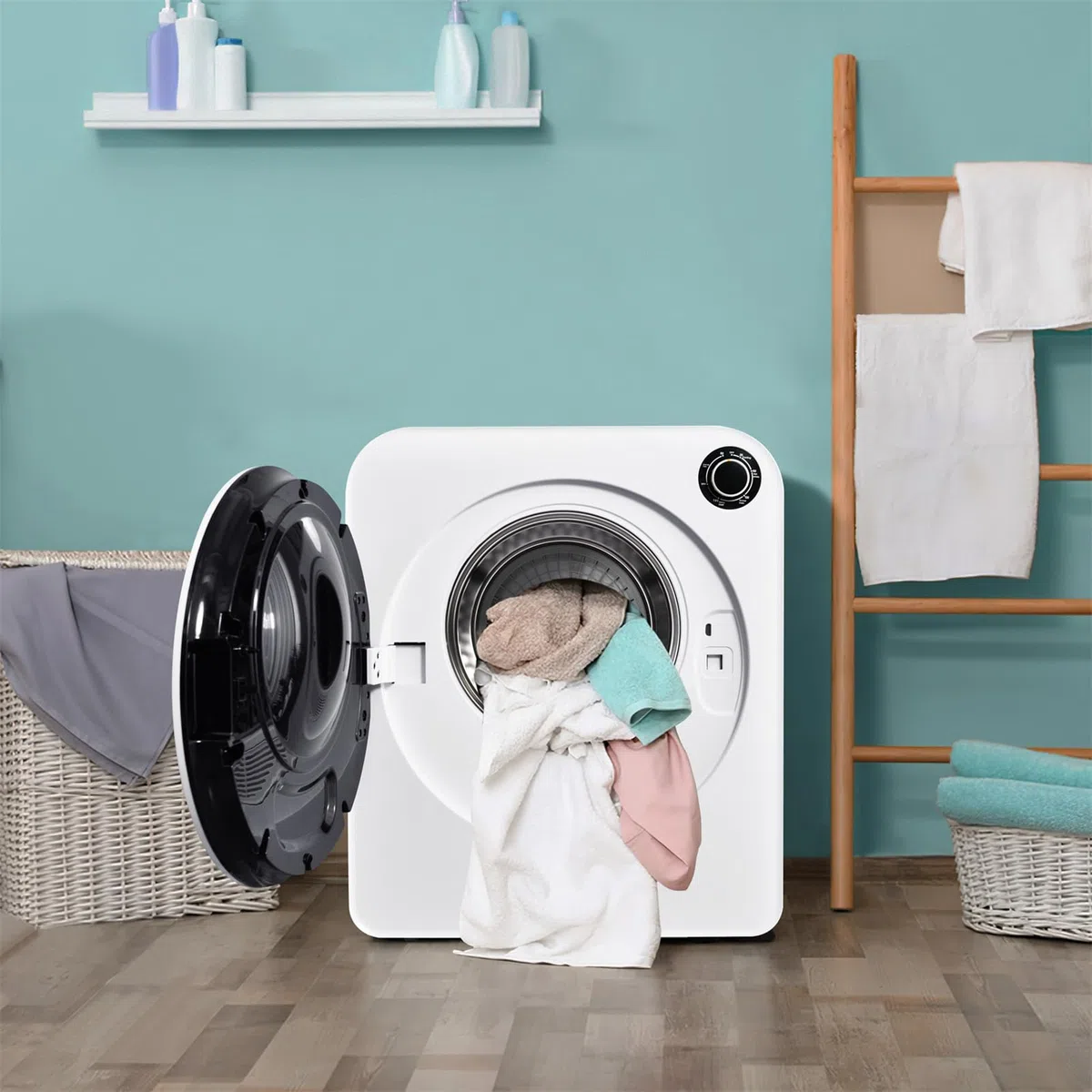 Sweiko Asciugatrice 3 kg in acciaio inossidabile, 5 programmi, triplo filtro, Bianco