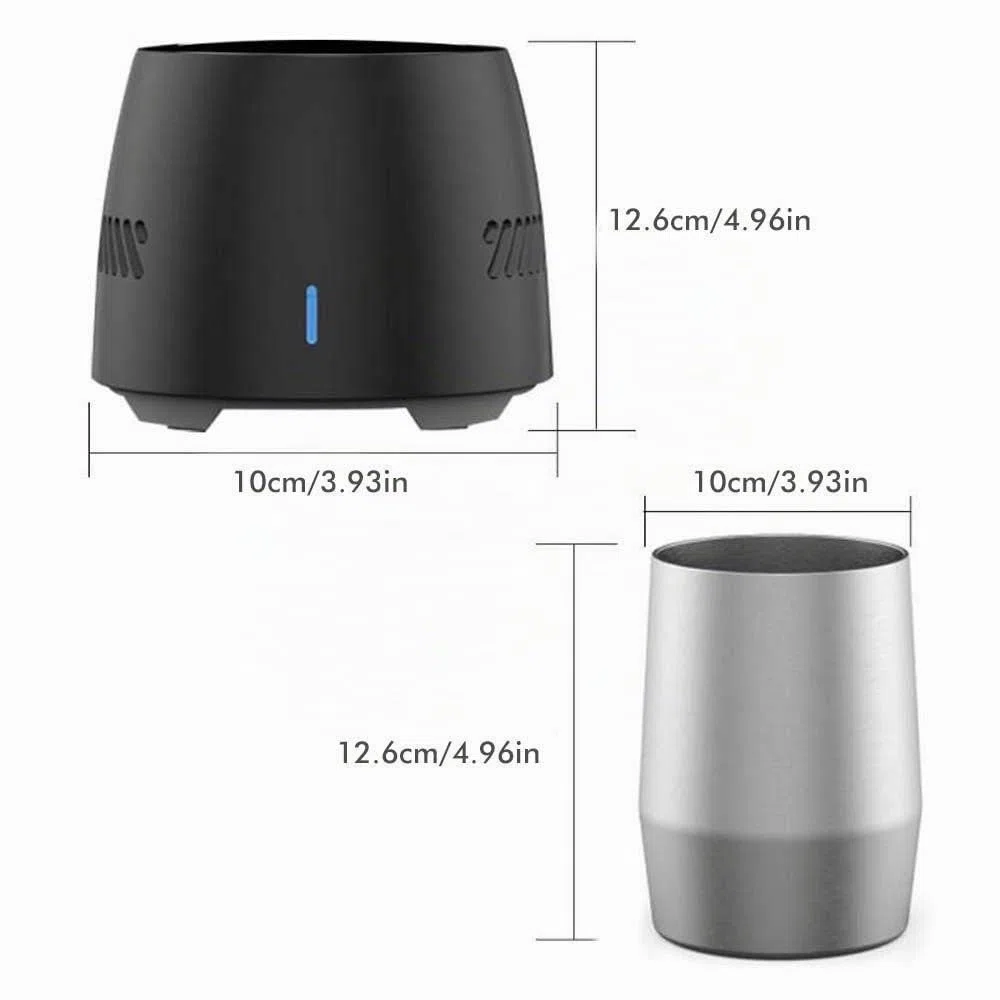 HHJ Refrigeratore elettronico per Bottiglie di Birra ghiacciata, Vino e Bevande, Mini refrigerazione Portatile, frigo Veloce da scrivania, per casa e Viaggio Nero