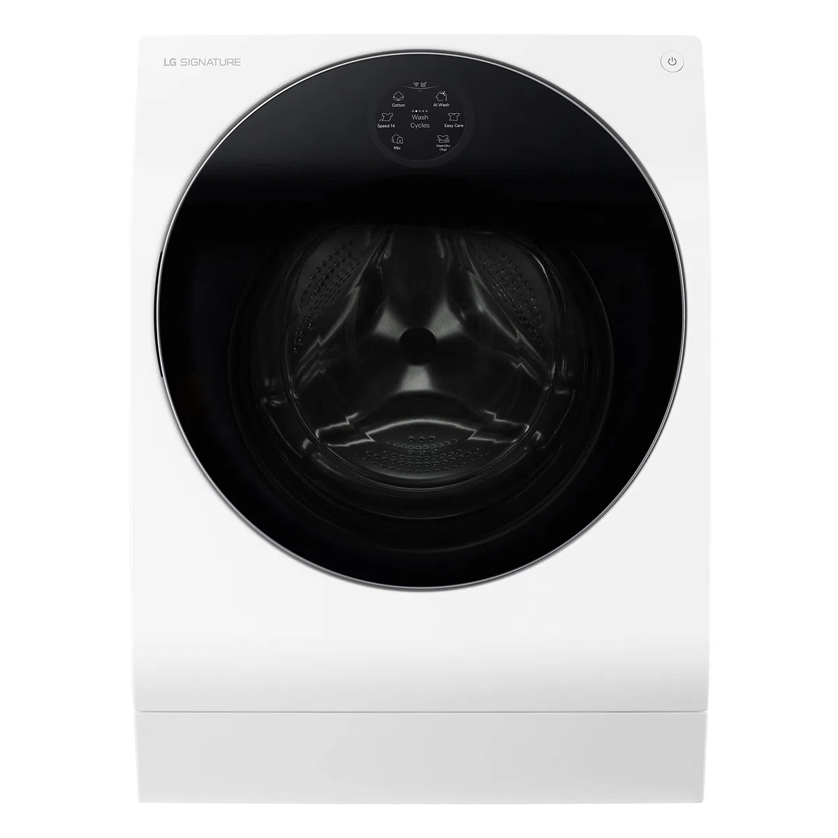 LG Signature LSWD099X, classe A, lavasciuga 10-7 kg, 1550 giri/min, classe A, AI Direct Drive, pompa di calore, sistema di dosaggio automatico, funzione Steam, 60 x 67,5 x 85 cm, colore bianco