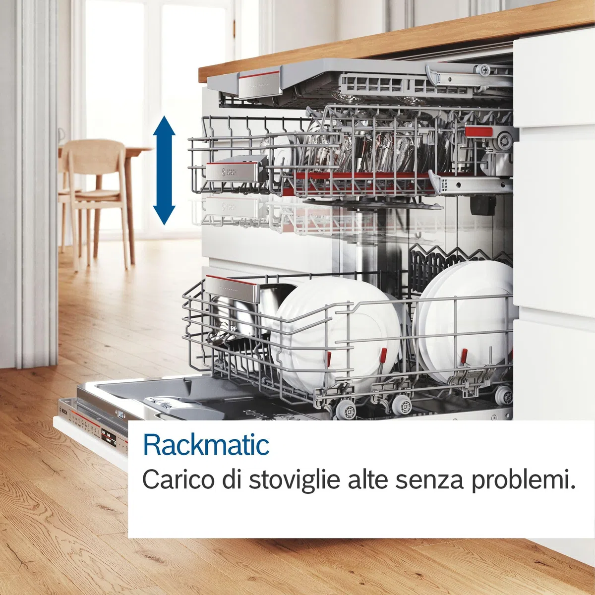 Bosch SMV6ECX00E Serie 6, Lavastoviglie da incasso a scomparsa totale, Home Connect, Extra Clean zon, EfficientDry, 60 cm