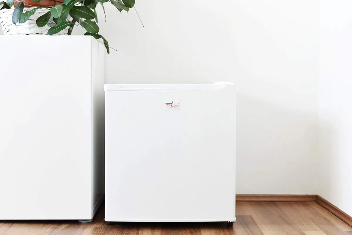 Melchioni ARTIC47LT Mini frigo bar con congelatore, Silenzioso, 46L, Compressore e freezer, Frigorifero piccolo portatile da camera, Frighetto per ufficio, B&B, Hotel