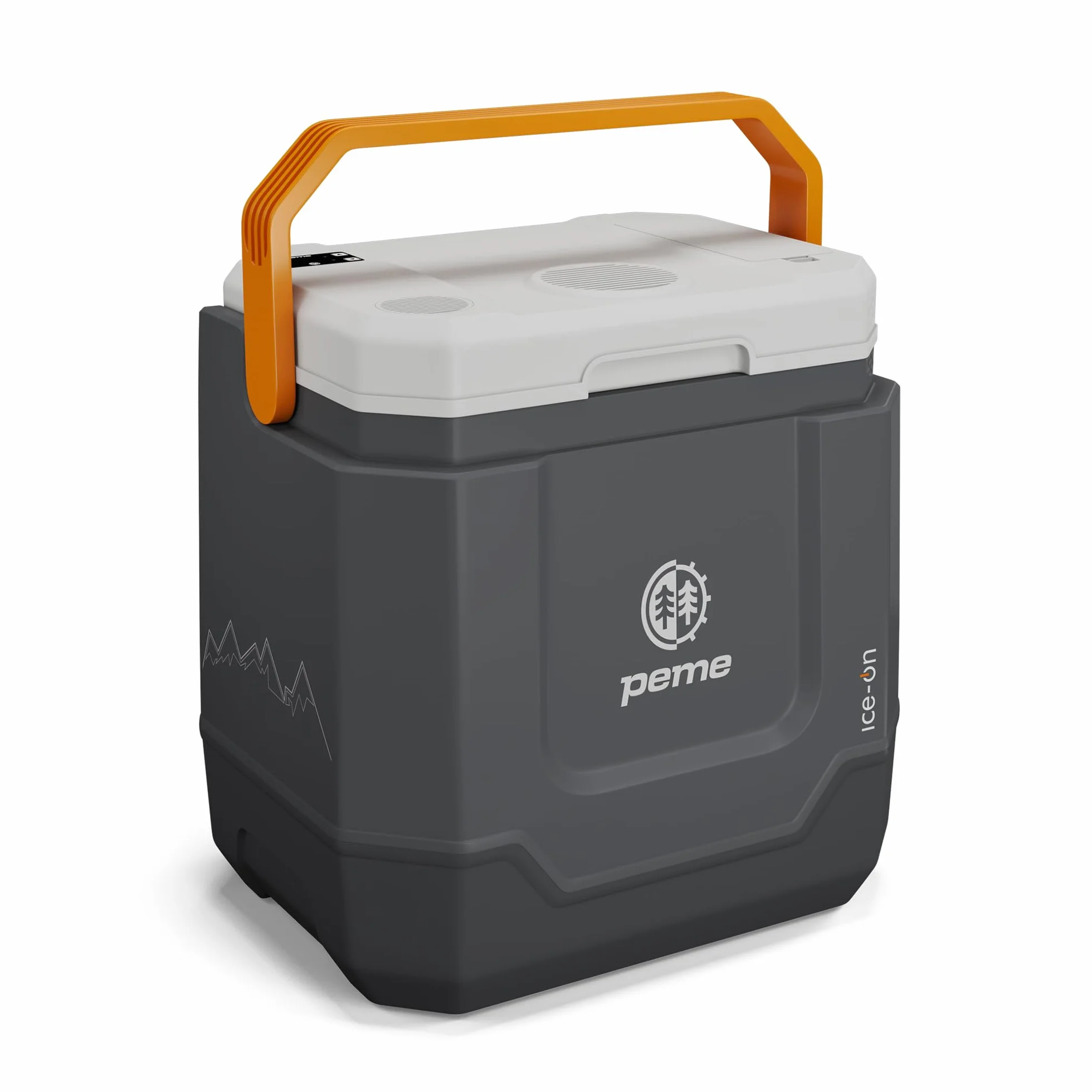 peme Frigorifero Portatile Elettrico Congelatore Termoelettrico Frigo Campeggio Auto 12v 220v Doppia Alimentazione per Camper Ricaricabile Congelatori Viaggio con Speaker Car Fridge USB - 31,5L Trip
