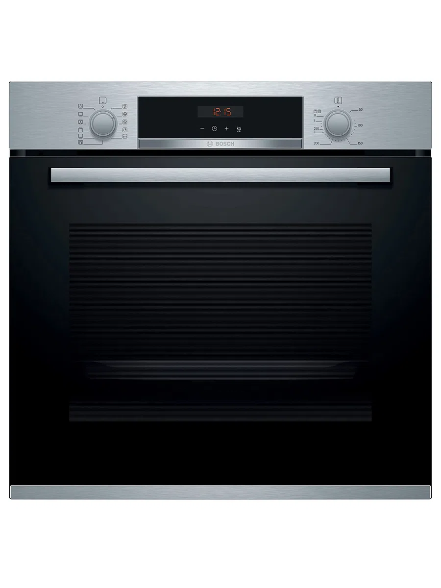 Bosch Elettrodomestici Forno Incasso Elettrico Serie 4, HBA574BR00 Forno Elettrico Ventilato da Incasso in Acciaio Inossidabile, Classe A, con 7 Programmi Cottura E Display LED, 71 Litri